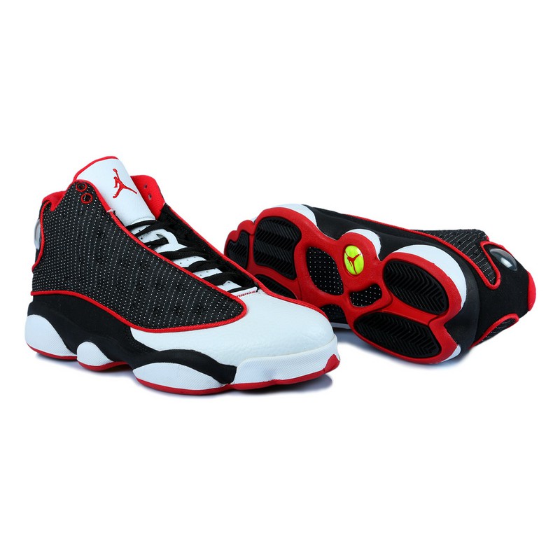 jordan 13 black and red and white