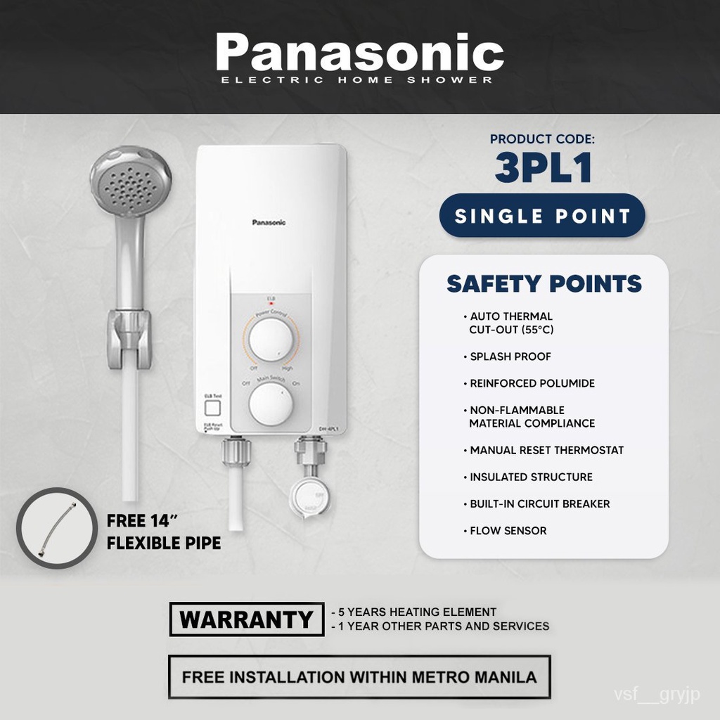 Panasonic Water Heater DH3PL1 **FREE INSTALLATION WITHIN METRO MANILA