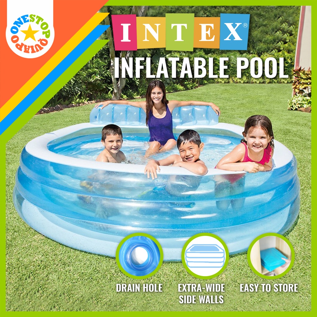 OSQ Intex Brand Inflatable Swimming Pool Family Size Indoor/Outdoor