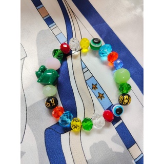 Lucky Charm chinese zodiac animal  assorted beads bracelet #4