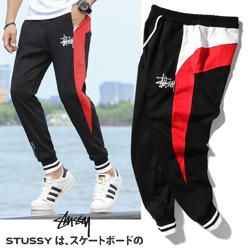 trousers with red side stripe