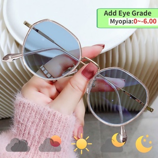 Graded Eyeglasses With Grade -100/150/200/250/300/350/400 Unisex Korean Style square glasses Women/Men Fashion Optical Glasses
