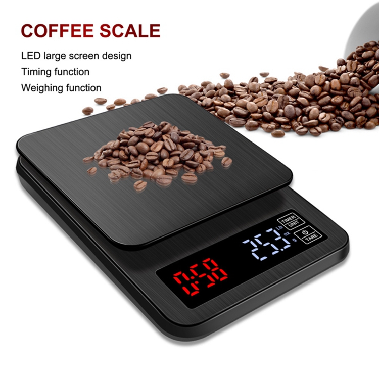 LCD Digital Electronic Drip Coffee Scale with Timer Kitchen Baking