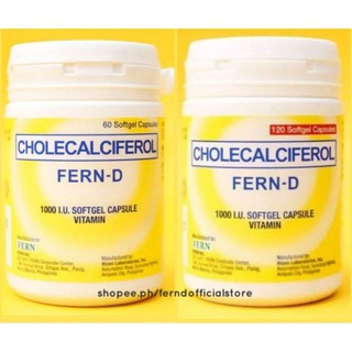FERN D 60/120 softgels - Pure Vitamin D3 (Fern Activ Milkca Silverfresh)