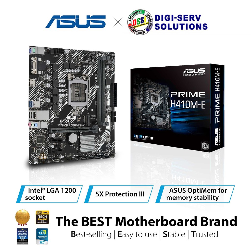 ASUS PRIME H410ME LGA 1200 MicroATX Motherboard, Intel H410 Chipset, 2 x DualChannel DDR4
