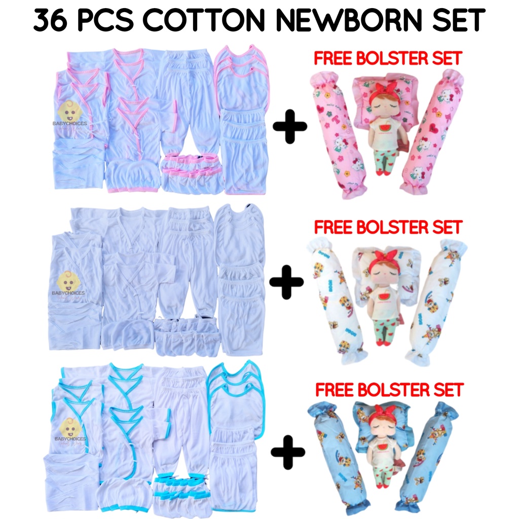 36pcs 100% Cotton Newborn Infant Baby Clothes Set | Barubaruan Set | Plus Freebies #4