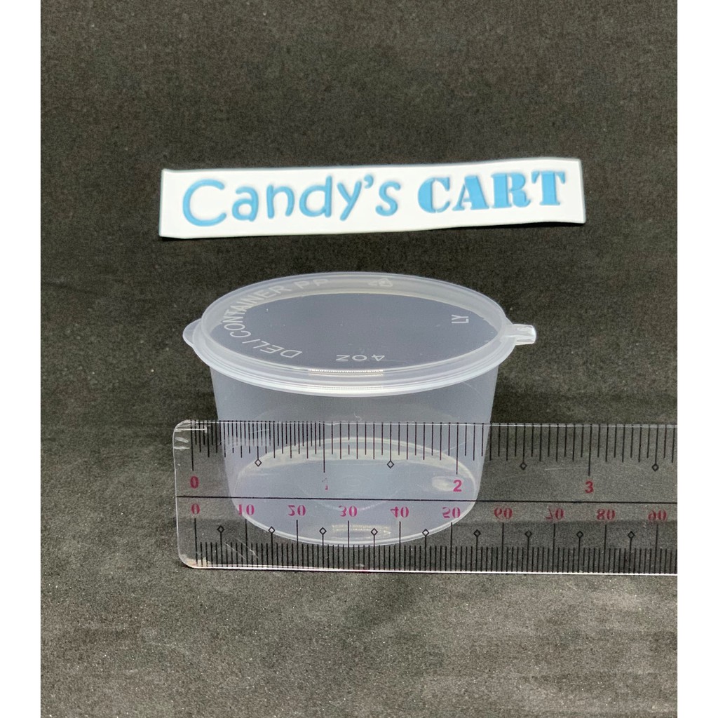 Hinged Sauce Cup with Lid 4oz (Gravy / Ketchup / Dip / Sauce Take out