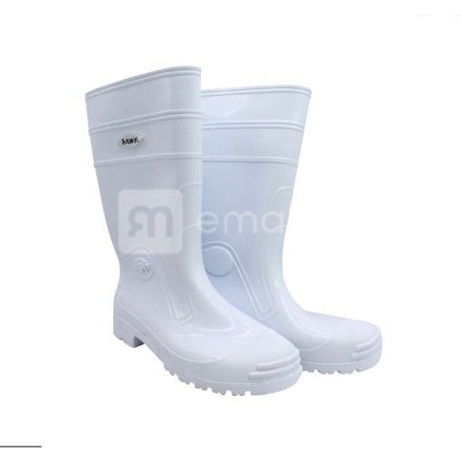 rubber boots white