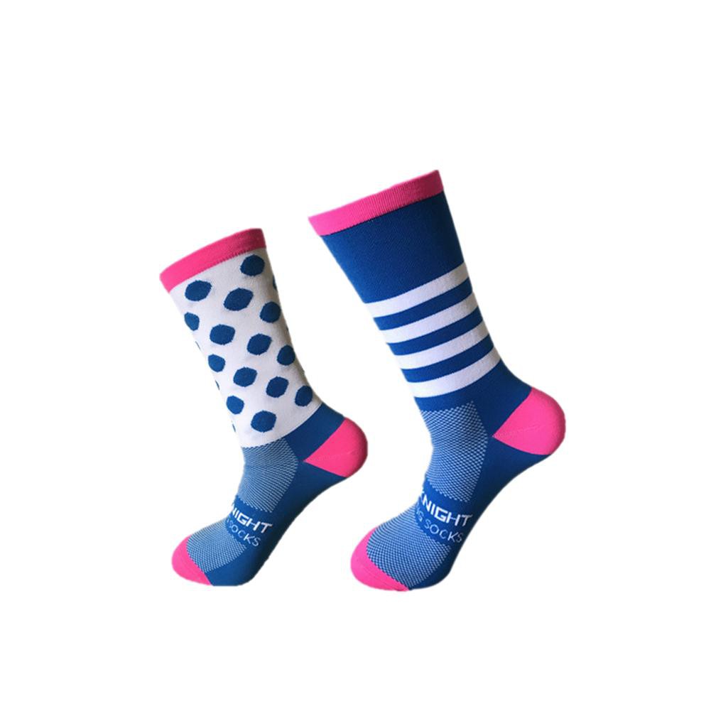LR♥♡ Sky Knight Sports Outdoor Cycling Socks Left and Right Feet Wave
