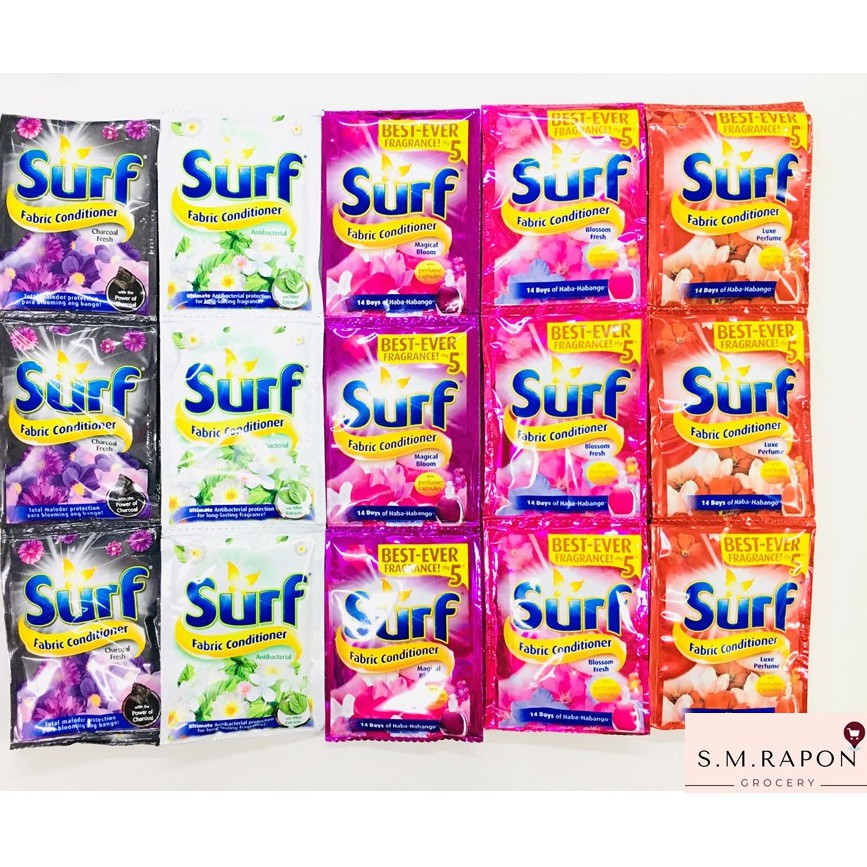 Surf Liquid Fabcon Fabric Conditioner Sachet 25mL by 6s