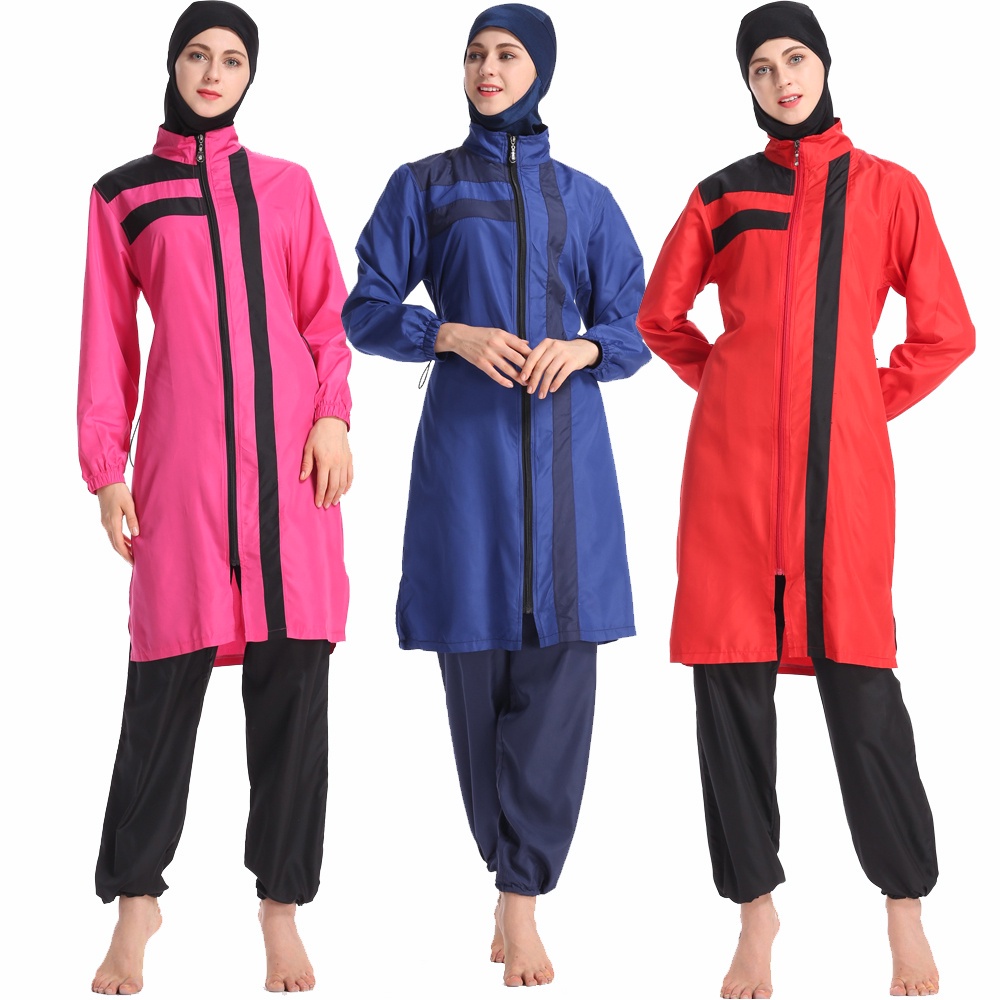 Muslimah Swimming Suit Women Baju Renang Muslim Swimsuit Loose Hijab