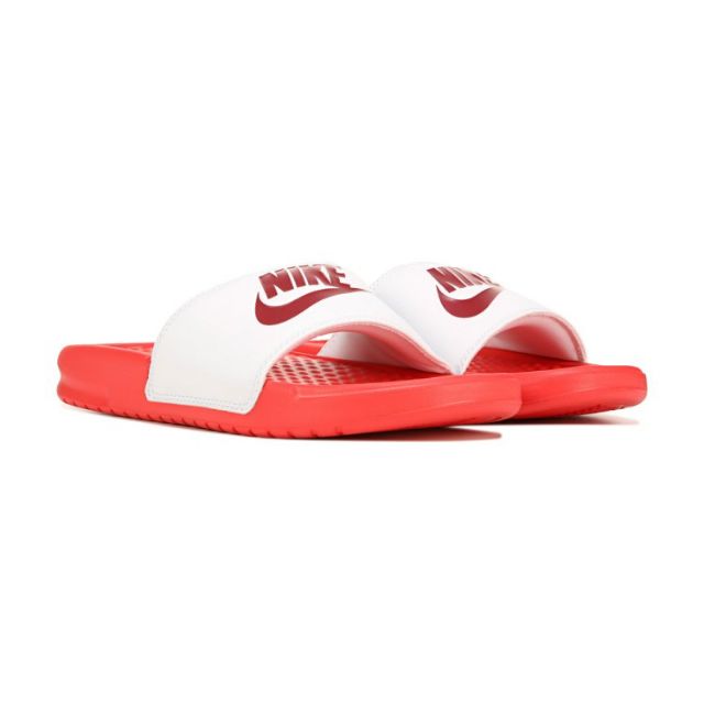 nike benassi red white