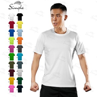 simple active t shirt Men & Women American size Plain Dark color top men s apparel Crew   neck Round #1
