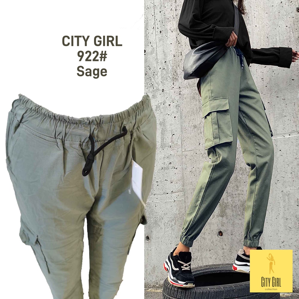 4 Pocket Cotton Spandex [CARGO PANTS] Garterized Stretch Skinny pants