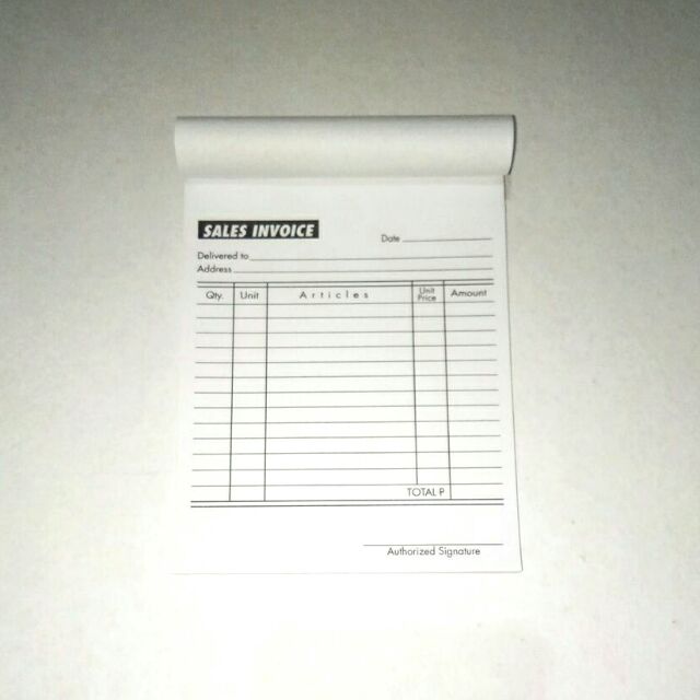 sales invoice small blank receipt carbonized receipt shopee philippines