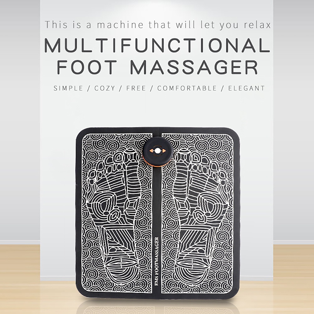 Electric Ems Foot Massage Pad Feet Acupuncture Stimulator Massager Usb Charging Modes