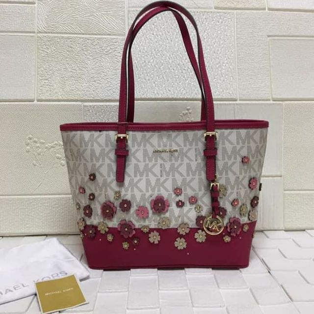 michael kors flower tote