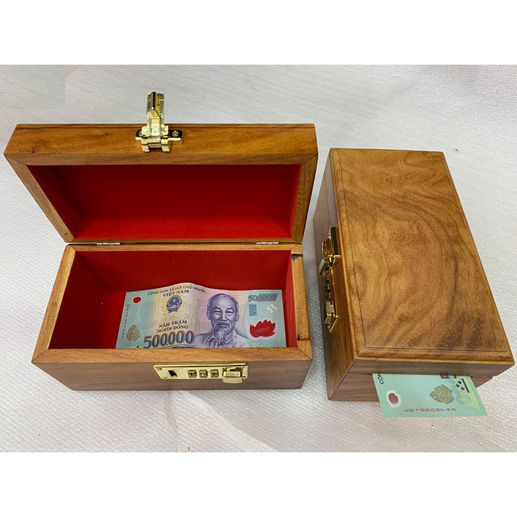 Huong Wood Saving Money Box With Number Lock Safe Shopee Philippines