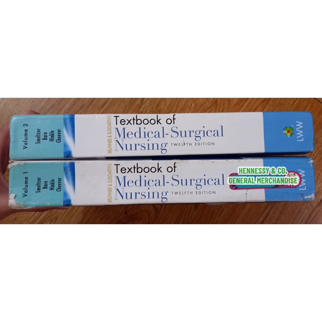 Brunner Suddarth S Textbook Of Medical Surgical Nursing 12th Ed By Smelter Et Al Vol 1 2 Shopee Philippines