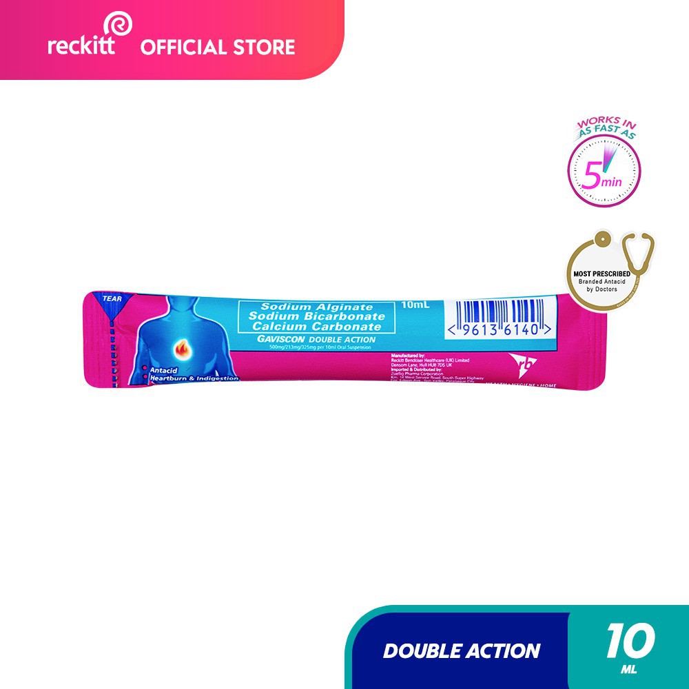 Gaviscon Double Action 10ml Sachet Shopee Philippines