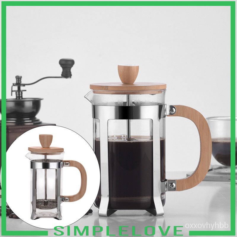 boutique[SIMPLELOVE] Glass Coffee Press Pot Ground Filter Coffee Tea