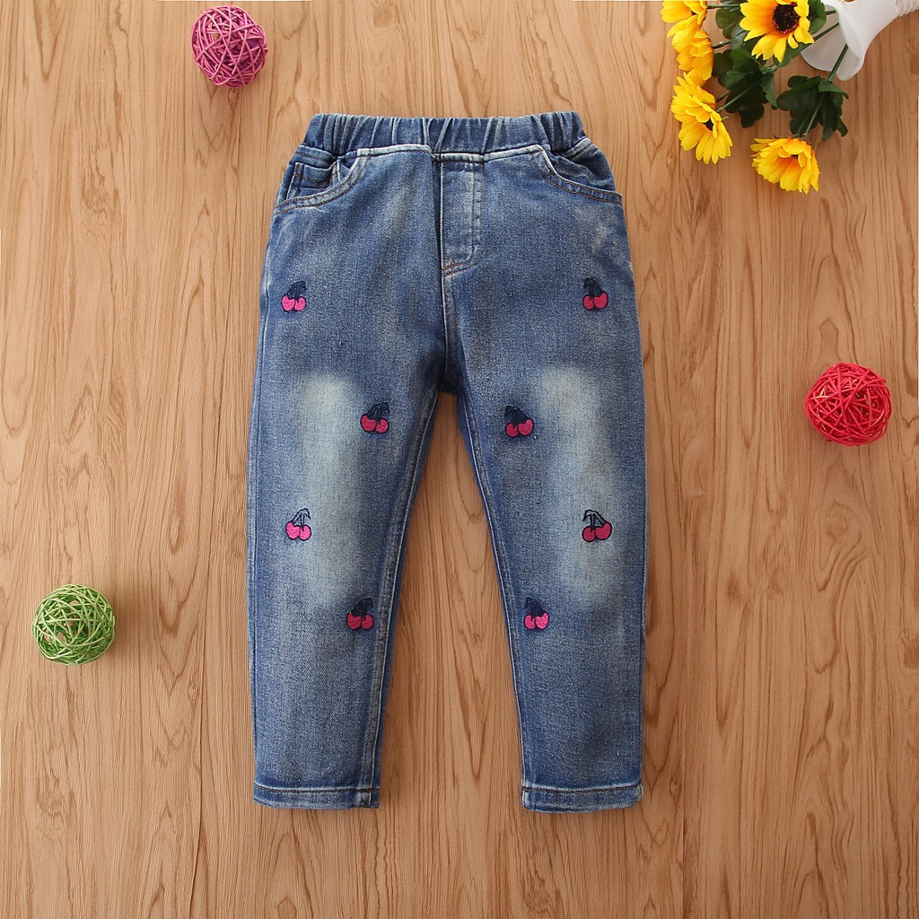 floral jeans