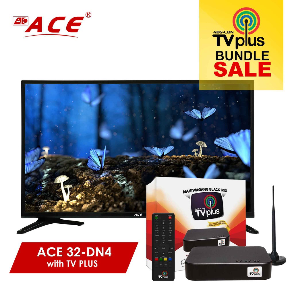 ACE 32" Slim LED TV Black LED808 DN4 with TV Plus Shopee Philippines
