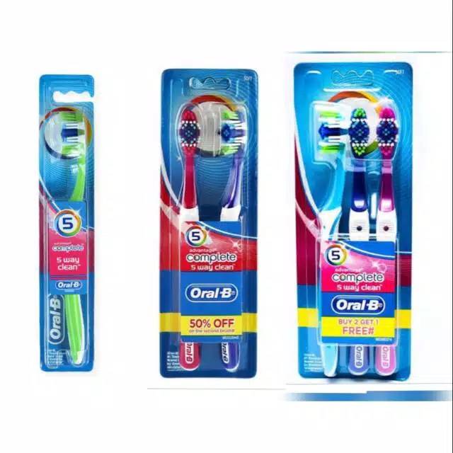 Oral-b complete Toothbrush 5 way clean soft | Shopee Philippines