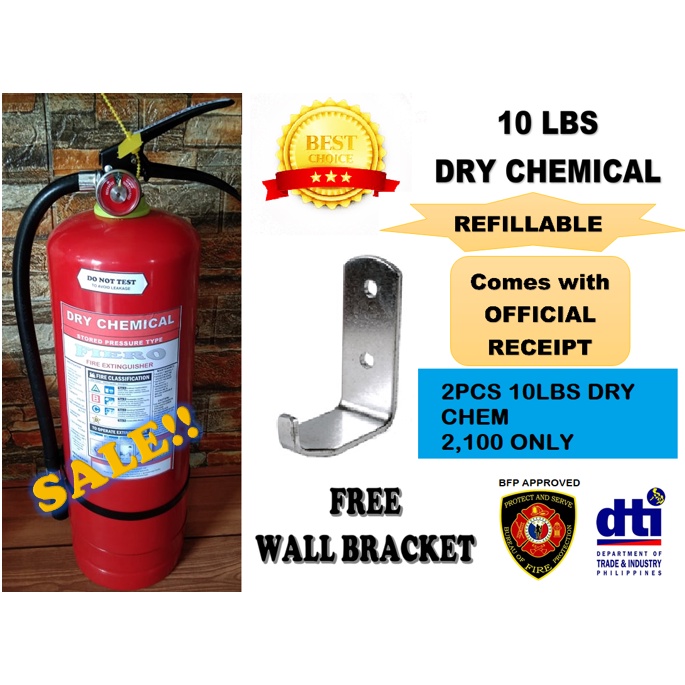 2 PCS 10 LBS DRY CHEMICAL FIRE EXTINGUISHER Shopee Philippines