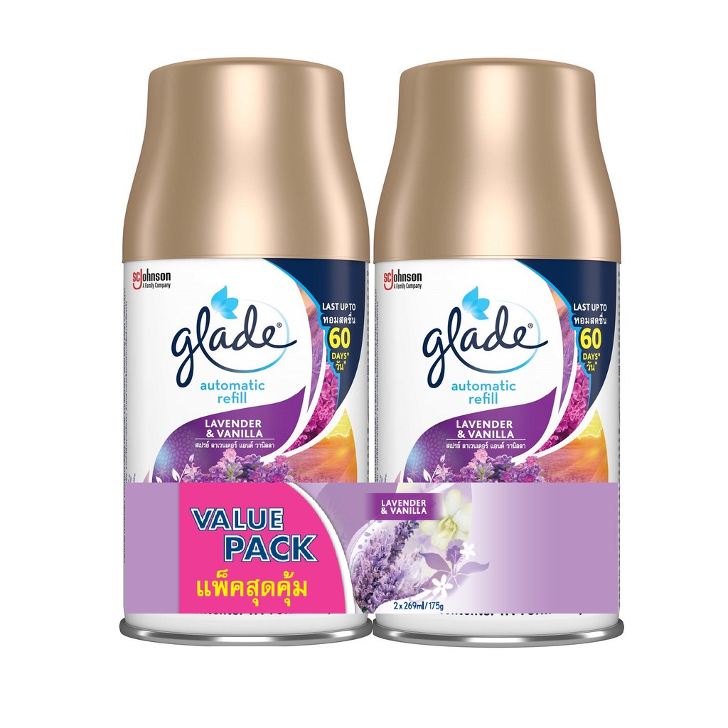 Glade Air Freshener Automatic Refill Lavender & Vanilla Twin 175g