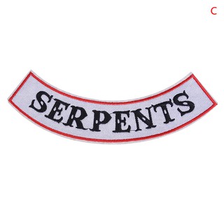 [Ready stock] Vivid Snake Southside Serpents Patches Iron on Shirt Bag Jacket Embroided Badge #3