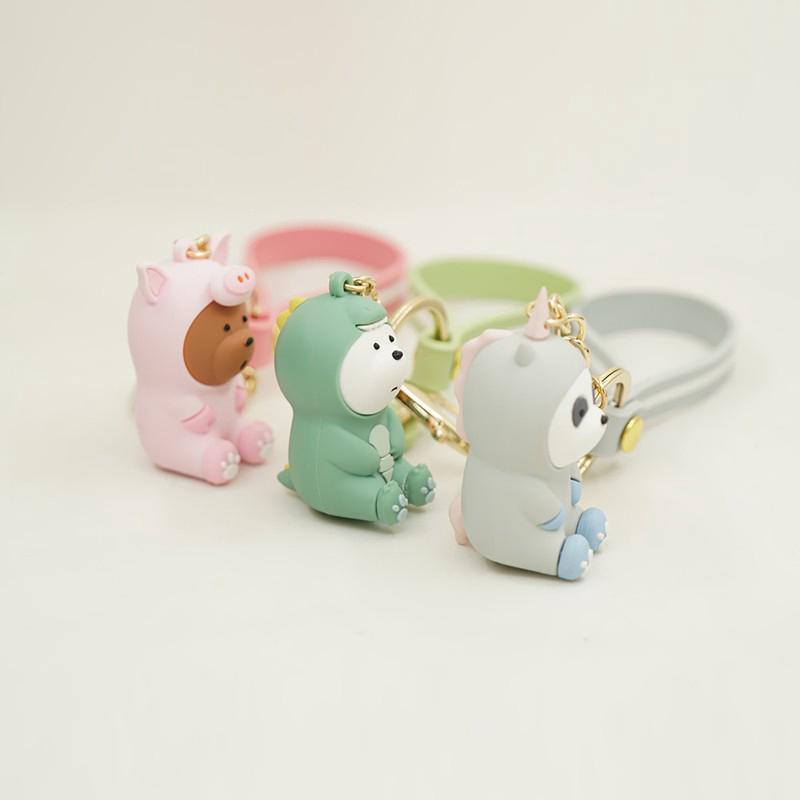 Cute Pendant We Bare Bears White Bear Brown Bear Keychain | Shopee ...