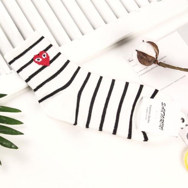 comme des garcons socks heart