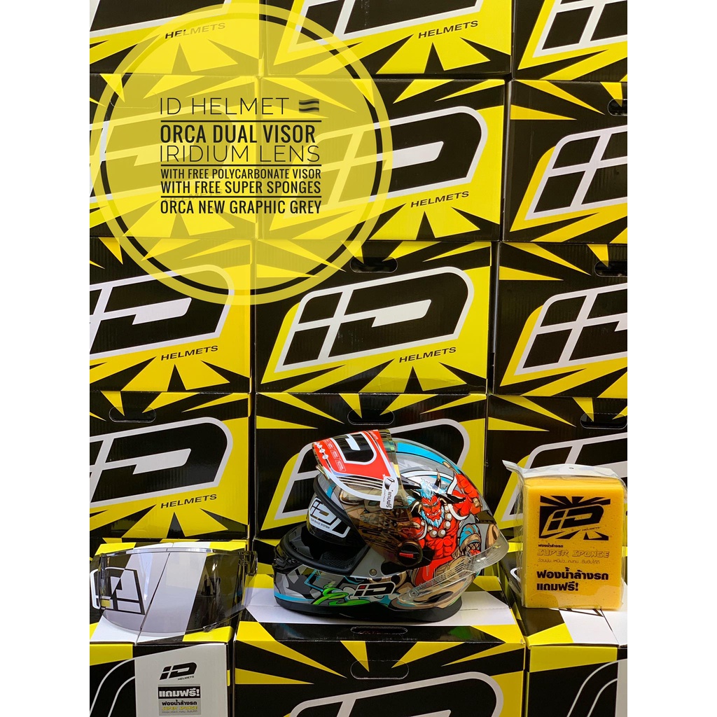 ID HELMET THAILAND ORCA DUAL VISOR IRRIDIUM LENS Shopee Philippines