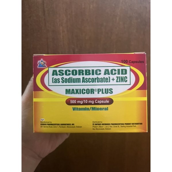 SODIUM ASCORBATE WITH ZINC, MAXICOR PLUS CAPSULE Shopee Philippines