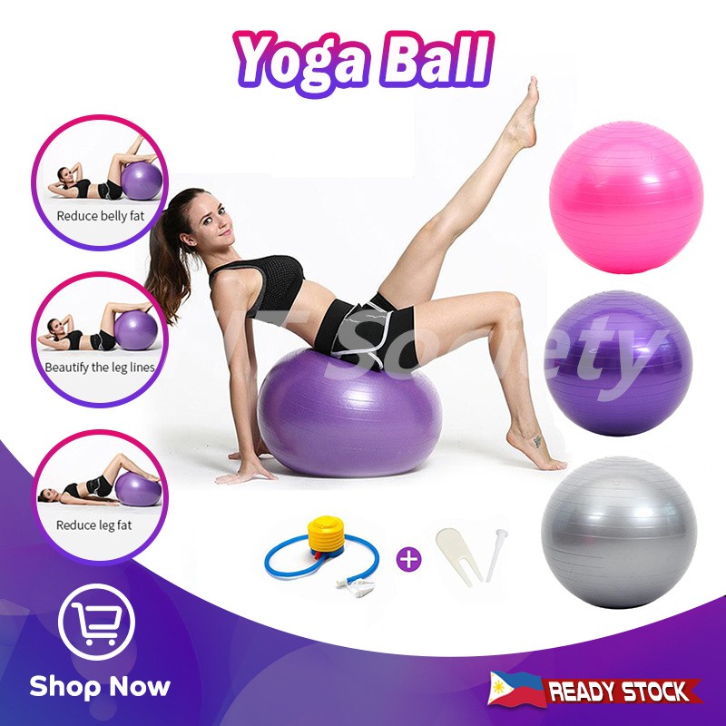 Ready Stock Yoga Balls Pilates Fitness Gym Balance Fit ball Exercise