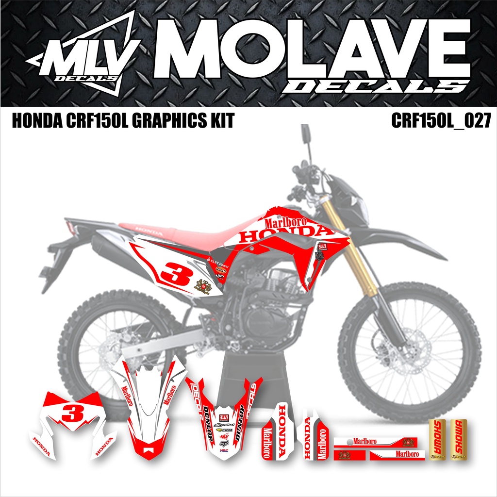 Honda Crf150l Decals Set Crf 150l Crf150l027 Shopee Philippines