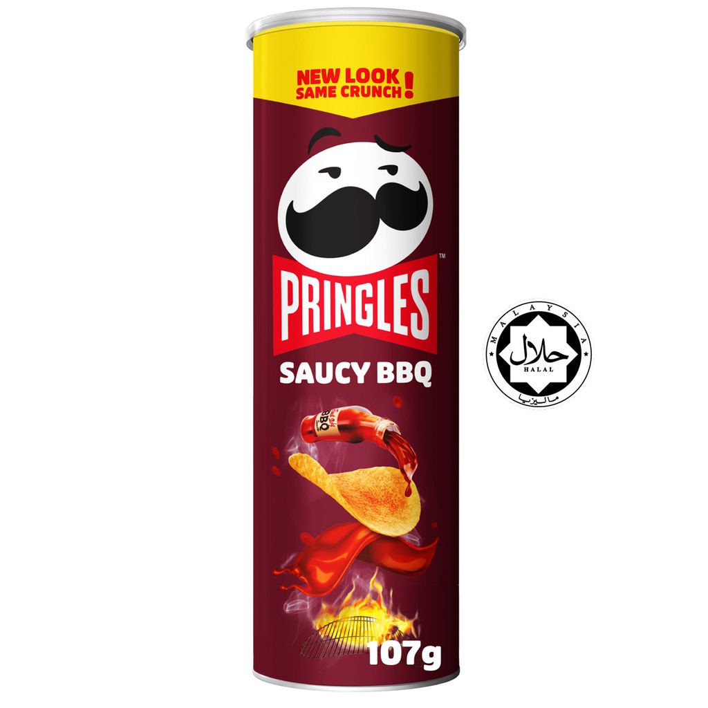 Pringles Saucy BBQ Flavor Potato Crisp Chips Snack 107g | Shopee ...