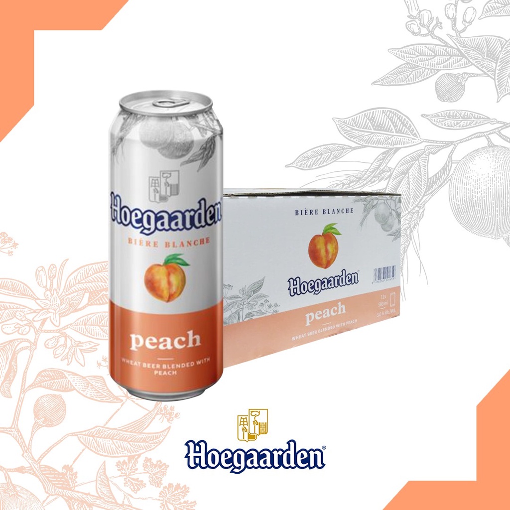 Hoegaarden Peach Beer 500ml Can x 12 (Case) Shopee Philippines