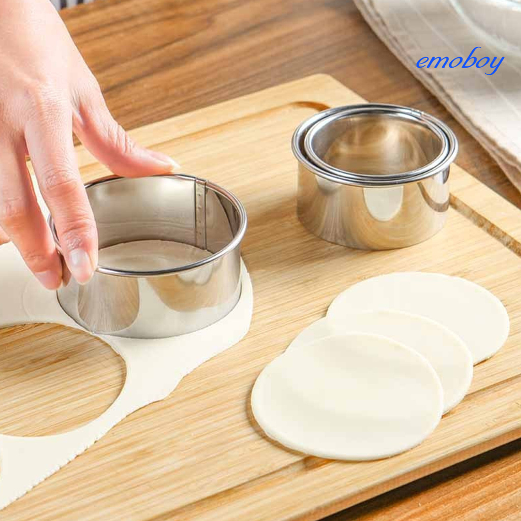 emoboy 5 Pcs Biscuit Mold Non-stick Heat-resistant Stainless Steel Kitchen Cookie Mold for Cooking
