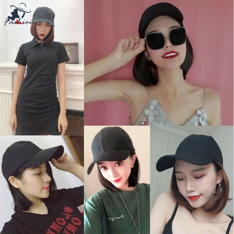 baseball cap short hair