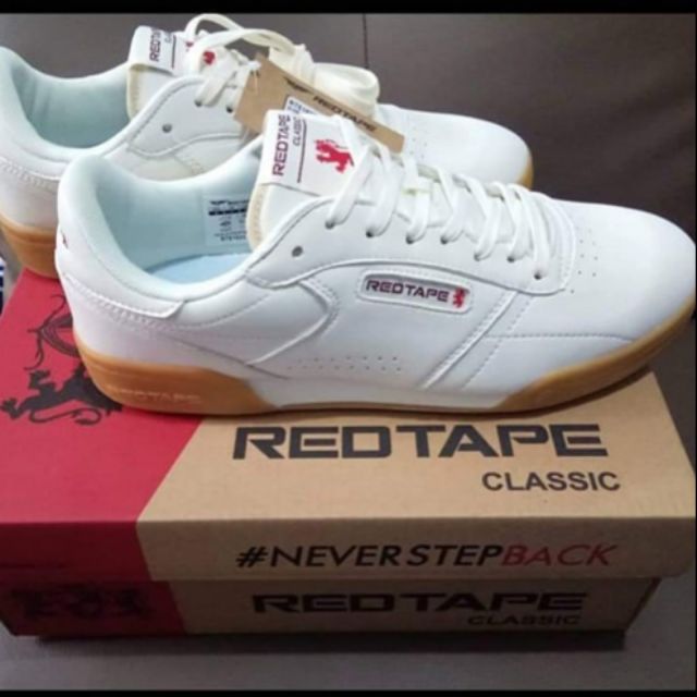 red tape slip on sneakers