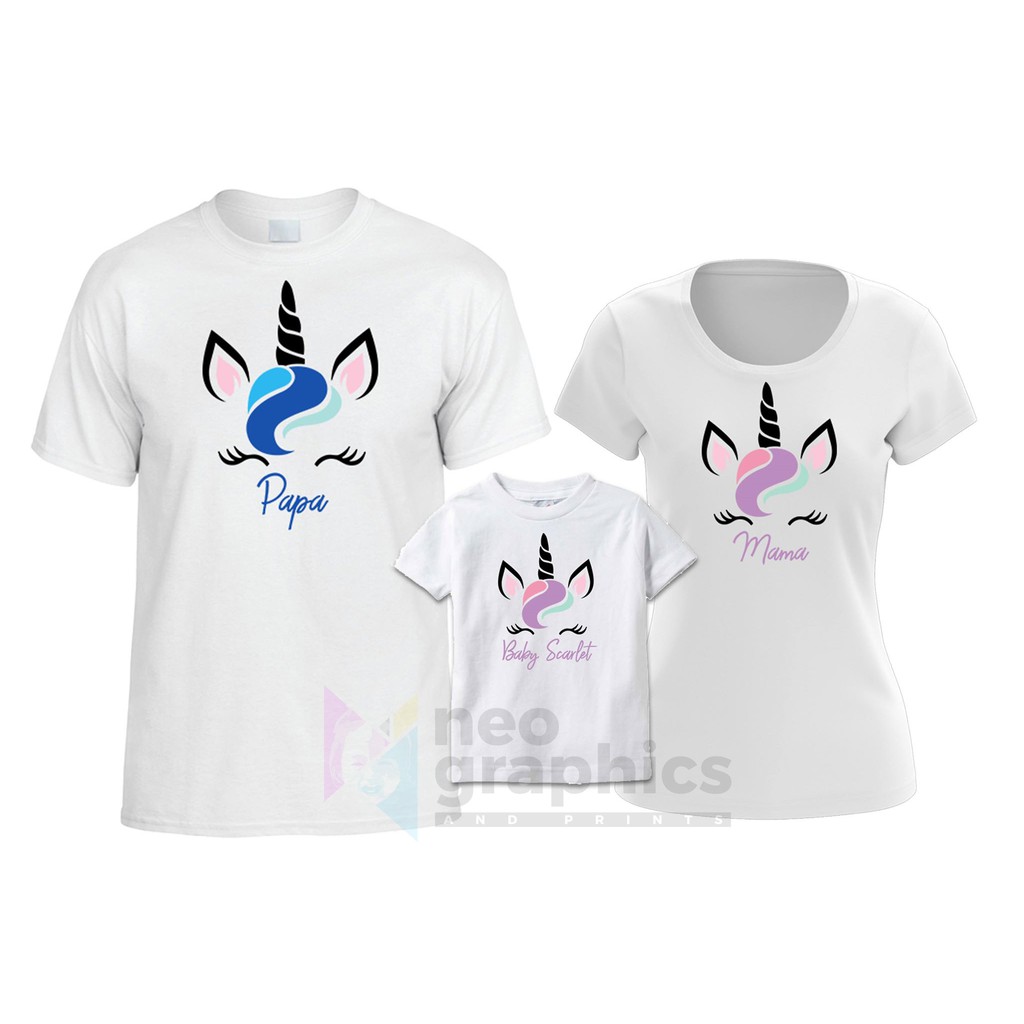 unicorn t shirt design for family