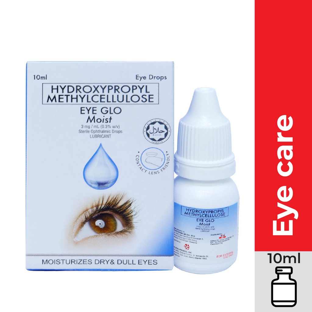 TGP Eyeglo Moist Hydroxypropyl Methylcellulose 3mg/10ml Eye Drops 1