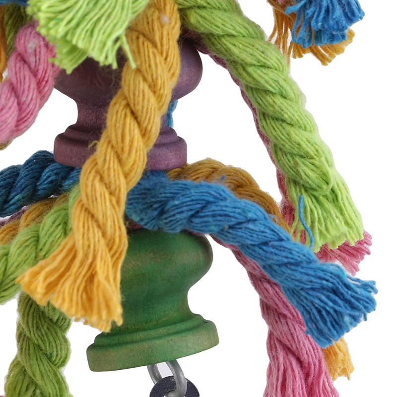 Parakeet pet cocker dog bird rope hole ladder hammock swing multi-color accessories #8