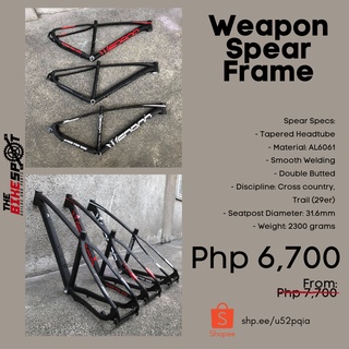 weapon 29er frame