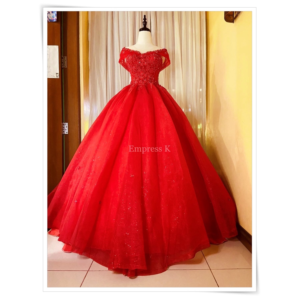 Empress K Debut and Prom Red Ballgown Crenoline Luxury | Shopee Philippines