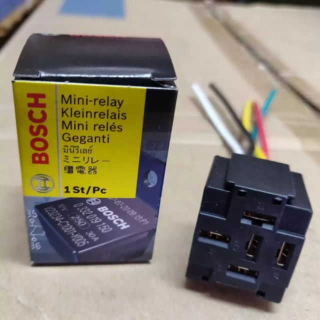 Bosch Automotive Relay 12v 30amp 5pin With Free Relay Socket