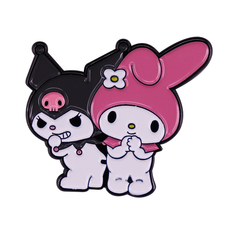 Kuromi x My Melody Soft Enamel Pin Cartoon Sweet BFF Badge Cute Anime  Characters Brooch Friendly Rivals! | Shopee Philippines