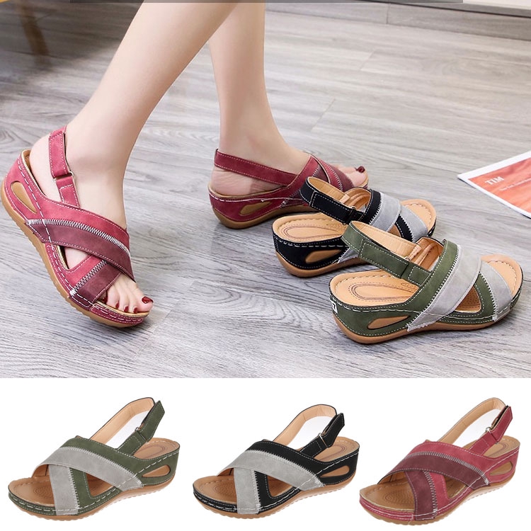 plus size wedge sandals